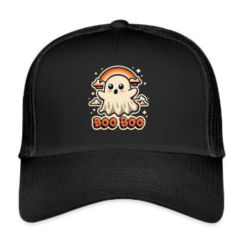 Boo Boo Halloween Ghost - Trucker Cap - black/black - Front
