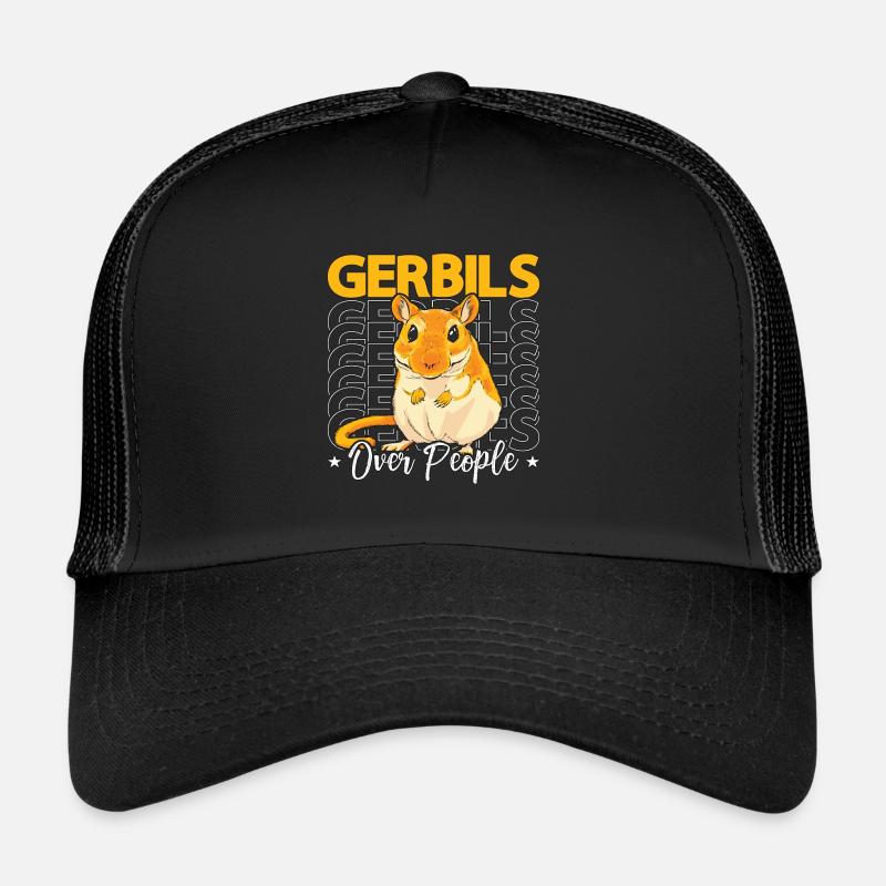 Gerbils Over People Mouse Lover Rodent Animals Trucker Cap