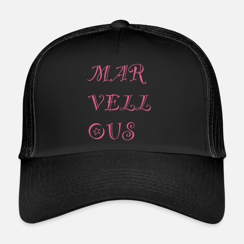 Marvellous 1 - Trucker Cap - black/black