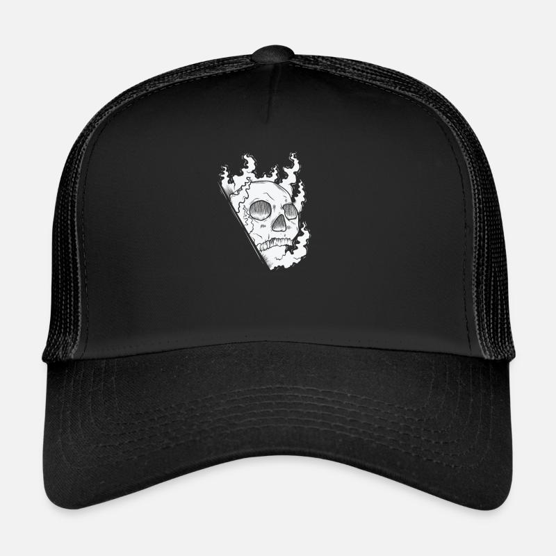 Burning Bone Skull Creepy Style gothique Casquette trucker 