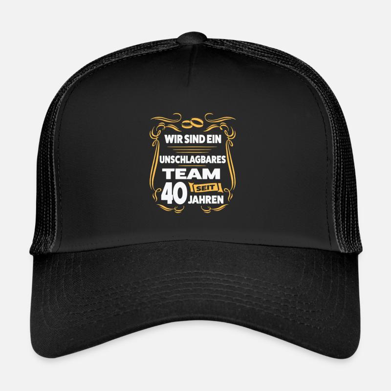 40 Jahre Ehe Ehepaar Rubinhochzeit Geschenk Trucker Cap