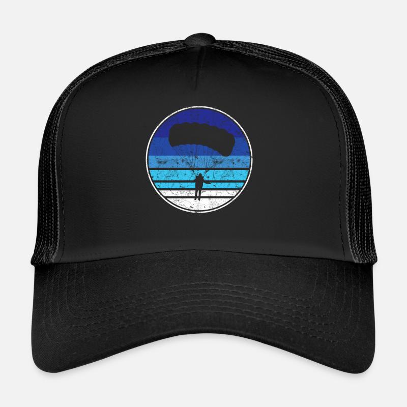 Skydiving - Trucker Cap - Schwarz/Schwarz