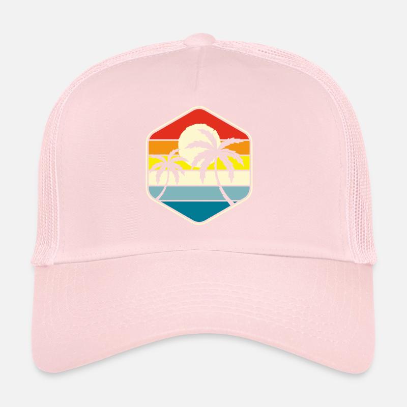 Palm Trees Retro Vintage Trucker Cap