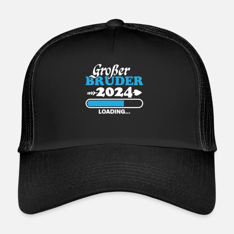 Großer Bruder 2024 - Trucker Cap - Schwarz/Schwarz