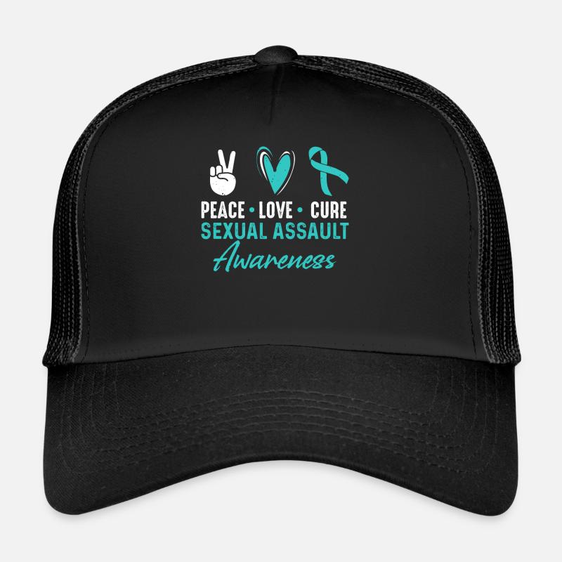 Mois de sensibilisation à Peace Love Cure pour Casquette trucker 