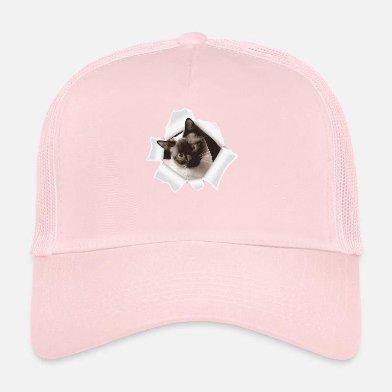 Un chaton mignon sort d’un trou Casquette trucker 