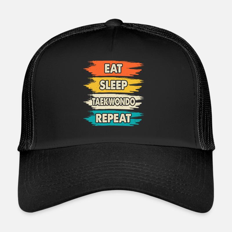 Taekwondo - Trucker Cap - Schwarz/Schwarz