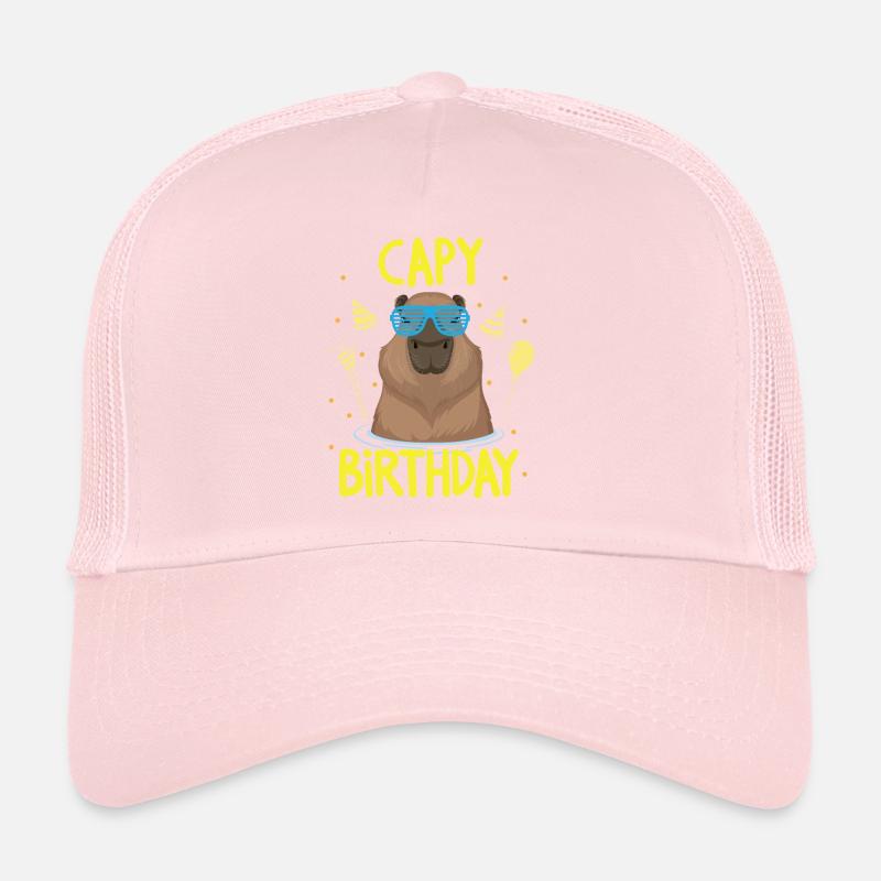 Capybara Capy Birthday Geburtstag Trucker Cap
