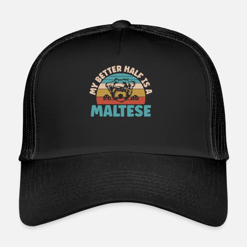 Cadeaux de propriétaire maltais Casquette trucker 