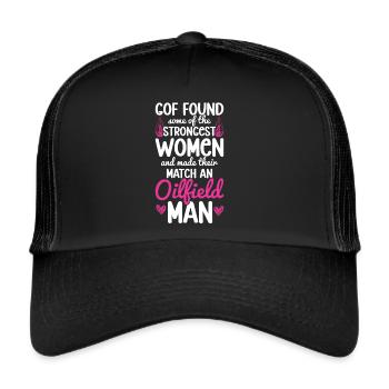 Travailleur pétrolier Rig Roughneck Oilfield Woman - Casquette trucker  - noir/noir - Devant