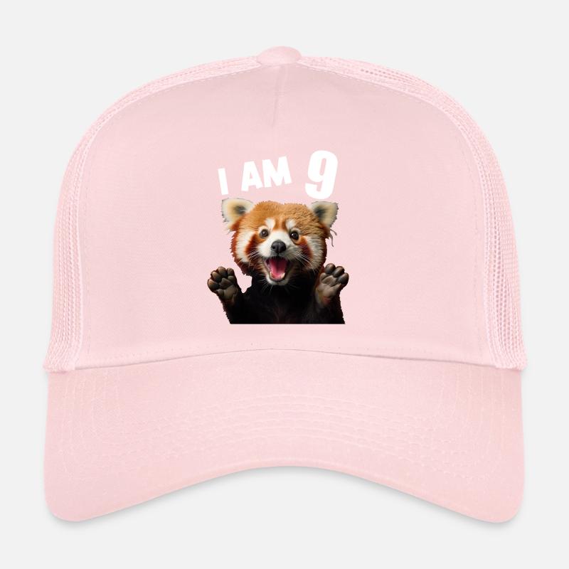 9 ans de 9 ans de 9e anniversaire du petit panda panda roux Casquette trucker 