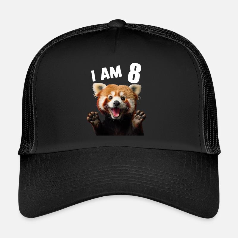 8 ans de 8 ans de 8e anniversaire du petit panda roux Panda Panda Casquette trucker 