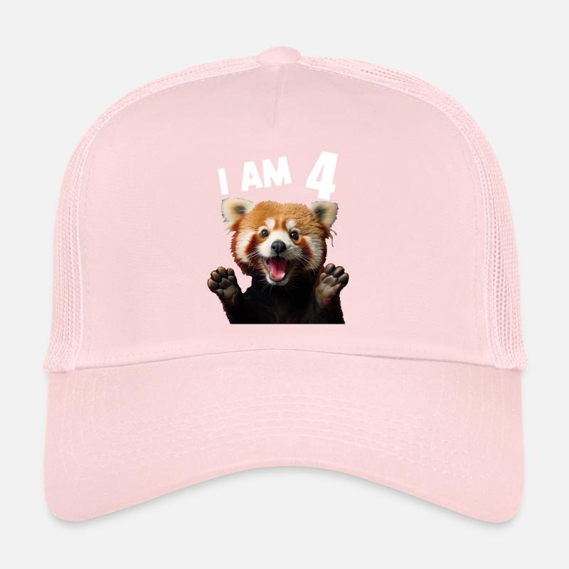 4 ans 4 ans de 4e anniversaire du petit panda panda roux Casquette trucker 