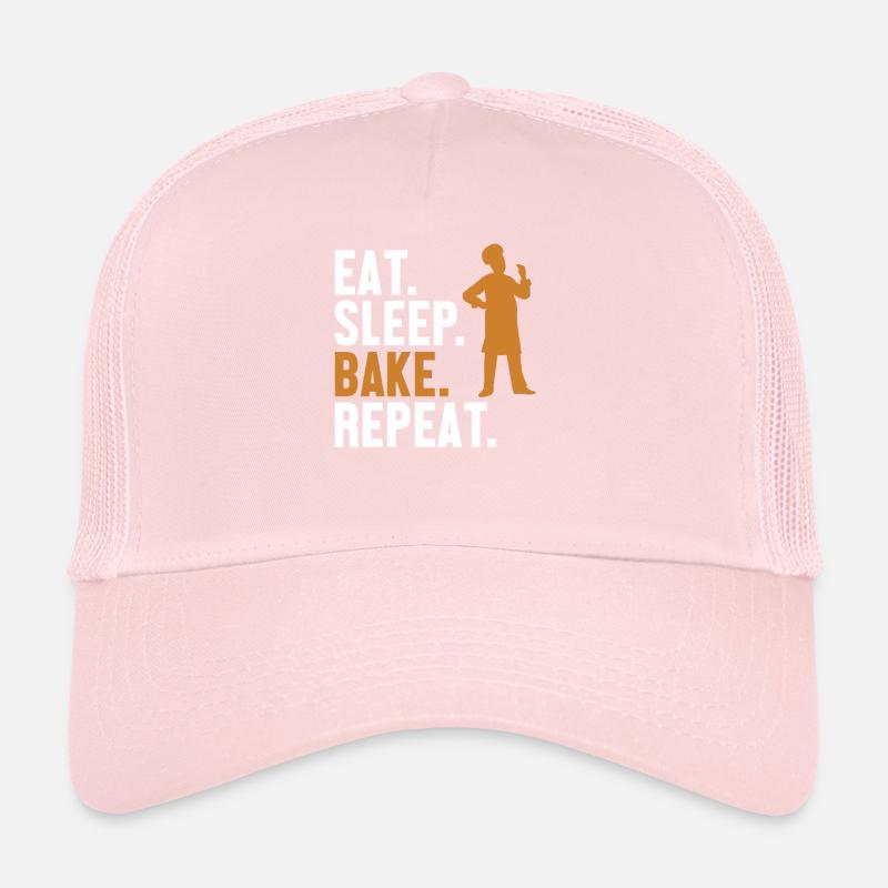 Eat Sleep Bake Repeat Confectioner Hobby Baker Trucker Cap