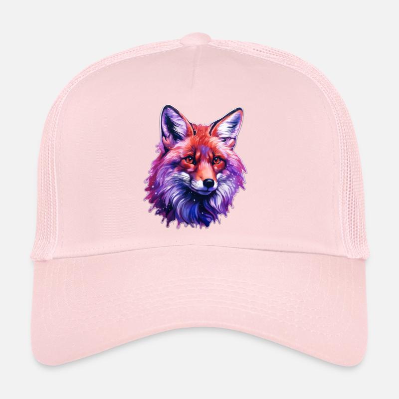 Tête de renard colorée Casquette trucker 