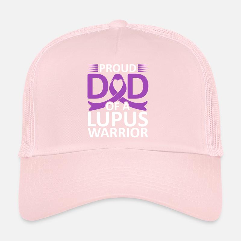 Stolzer Vater Eines Lupus-kriegers Purple Ribbon Trucker Cap