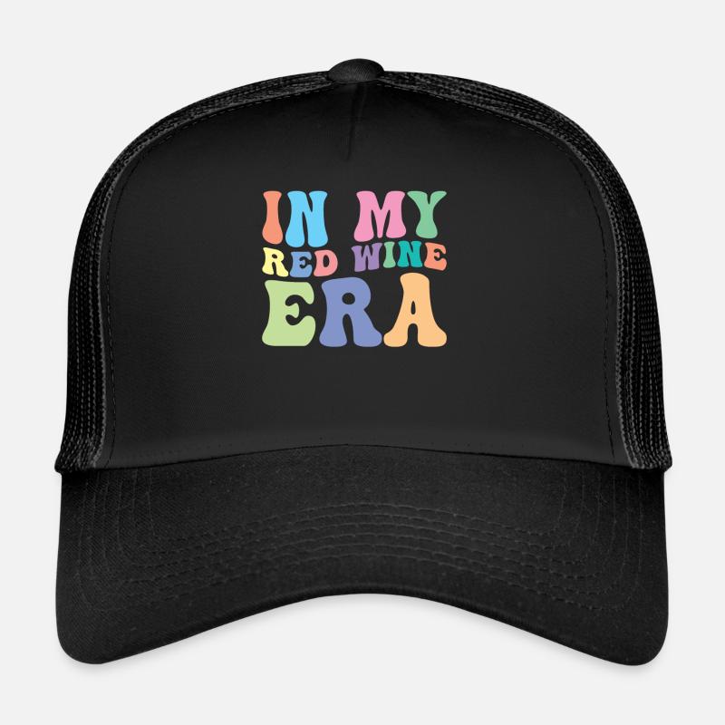 Red Wine Retro Groovy In Mine Trucker Cap