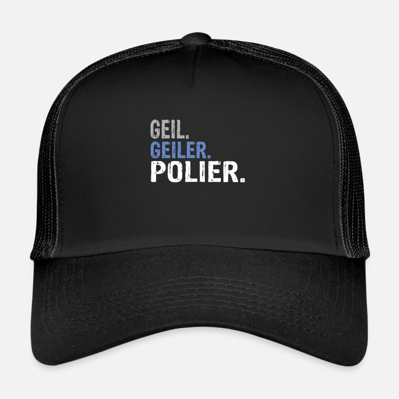 Polier Bester Polier Polier Sprüche Polier - Trucker Cap - Schwarz/Schwarz