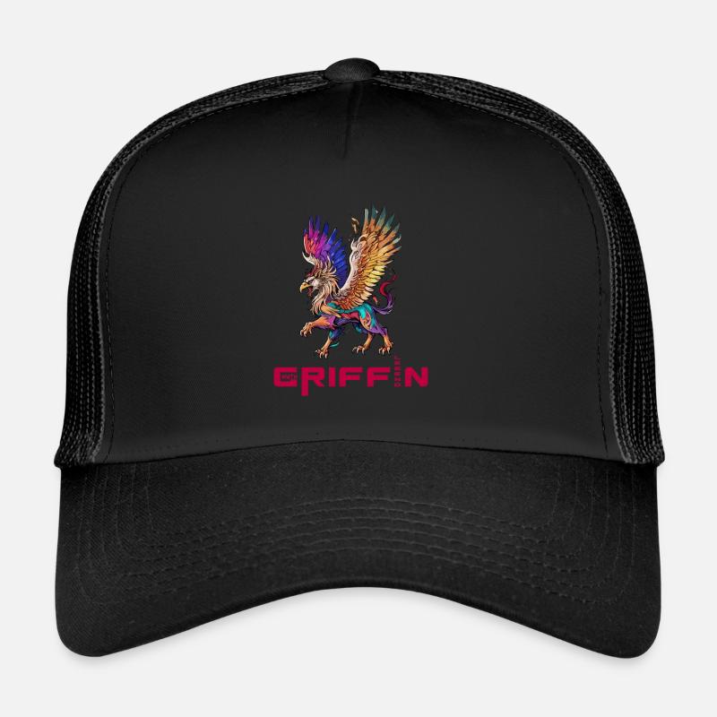 Majestätischer Greif - Wächter der Lüfte - Trucker Cap - Schwarz/Schwarz