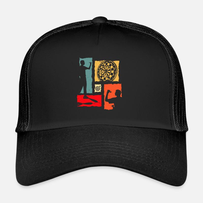Dart Retro - Trucker Cap - Schwarz/Schwarz