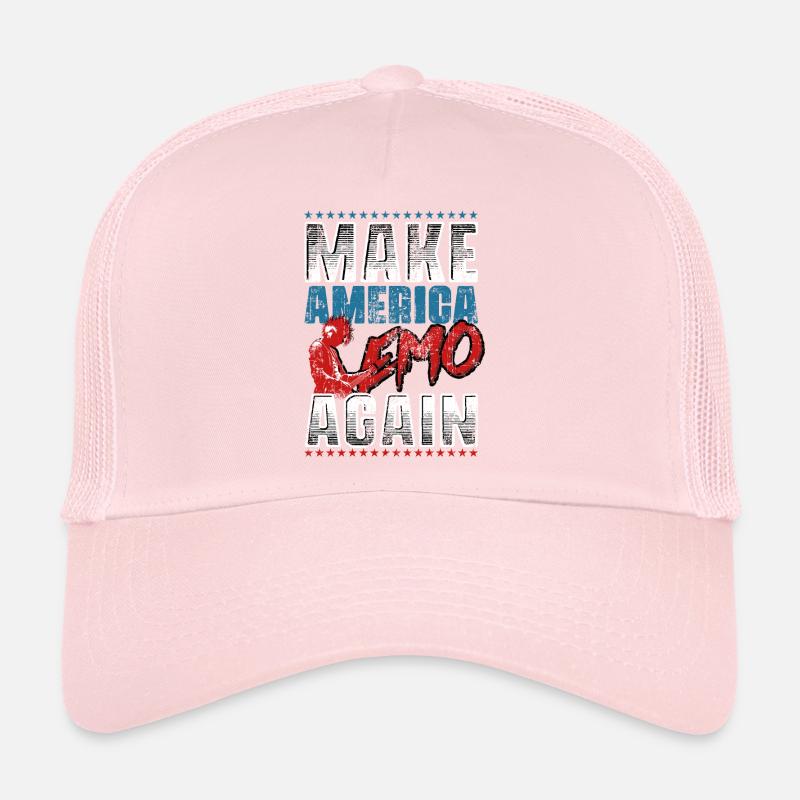 Emoticon Make America Emo Again Emocore Aesthetic Trucker Cap