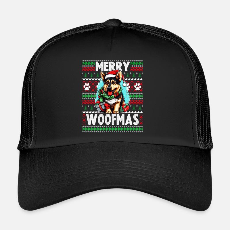 Drôle de conception de Noël de chien de berger allemand - Merry Casquette trucker 