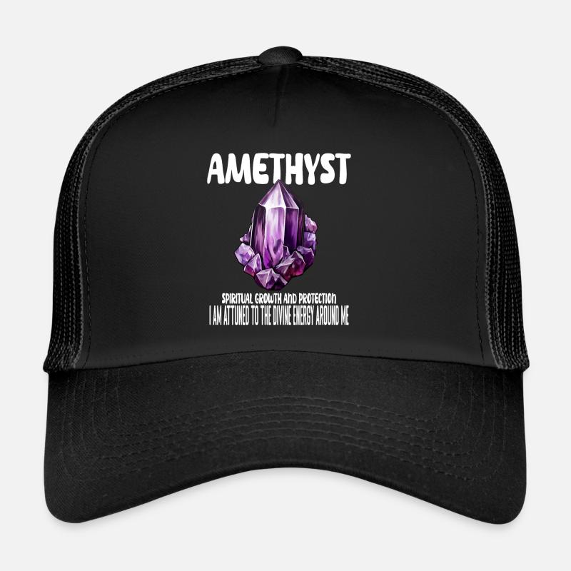 Amethyst Crystal - Trucker Cap - black/black