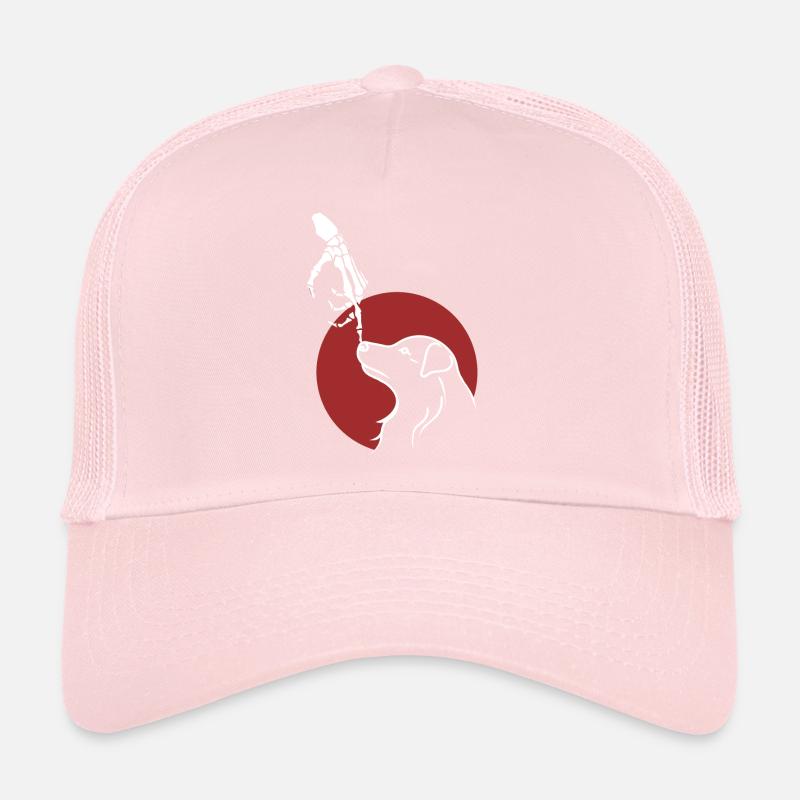 Mignon Squelette Main Boop Chien Chiot Halloween Casquette trucker 