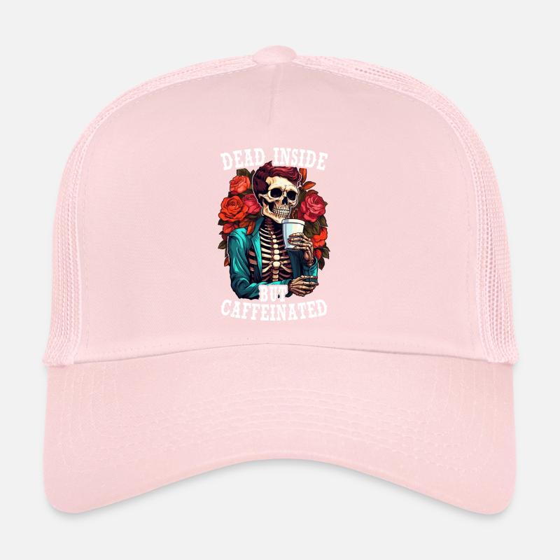Dead Inside Sarkastische Gothic Skelett Halloween Trucker Cap