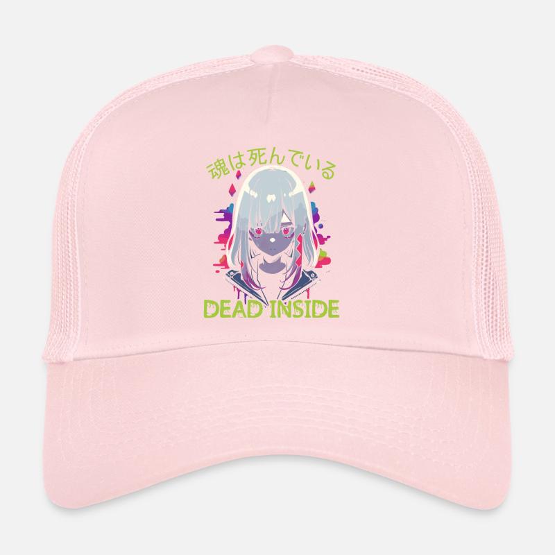 Dead Inside Sarkastische Gothic Skelett Halloween Trucker Cap