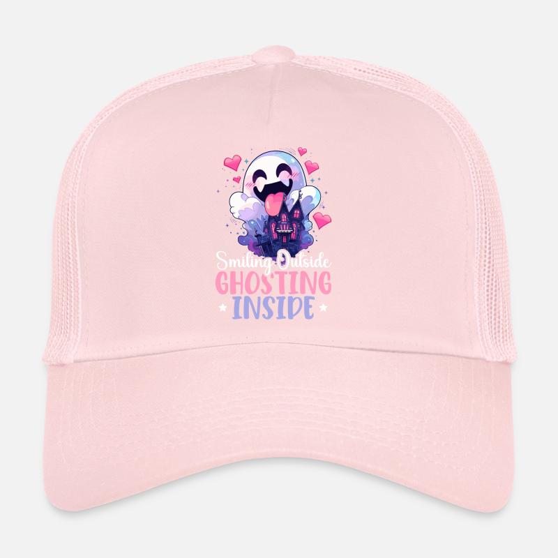 Dead Inside Sarkastische Gothic Skelett Halloween Trucker Cap