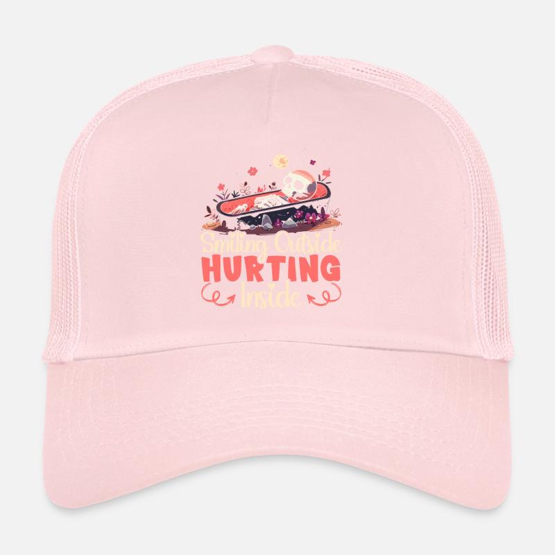 Dead Inside Sarkastische Gothic Skelett Halloween Trucker Cap