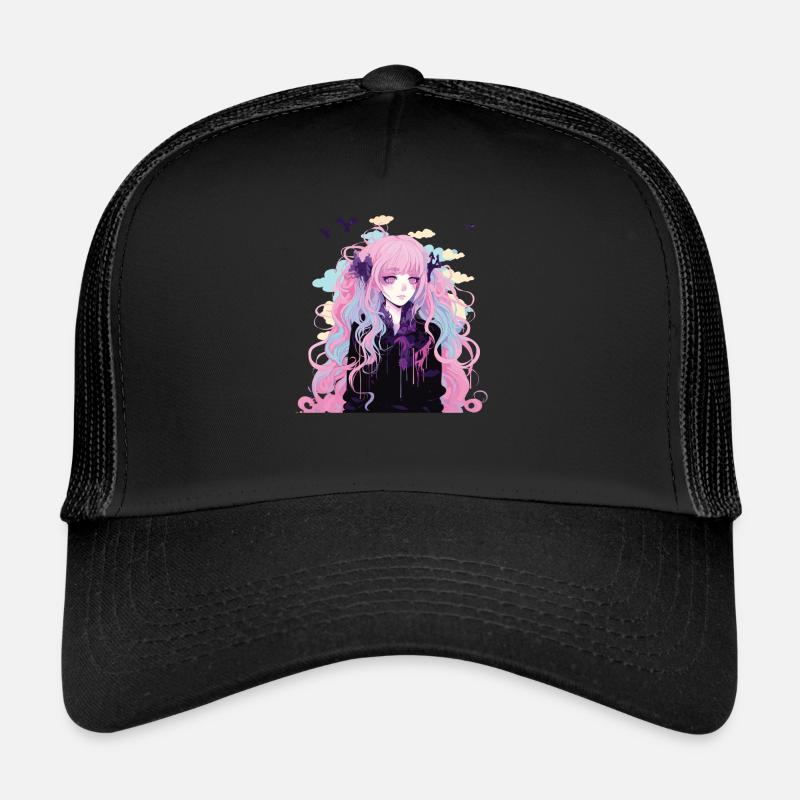 Pastel Goth Lover Kawaii Emo Soft Grunge Aesthetic Trucker Cap