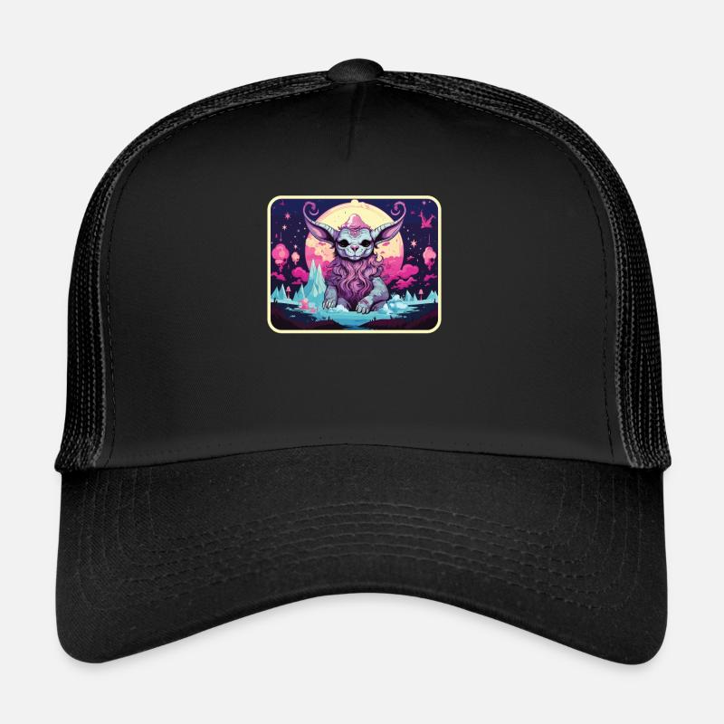 Pastel Goth Lover Emo Soft Grunge Llama Aesthetic Trucker Cap