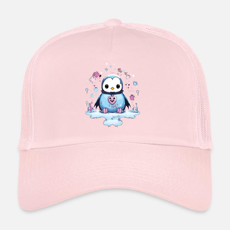 Pastel Goth Lover Soft Grunge Penguin Esthétique Casquette trucker 