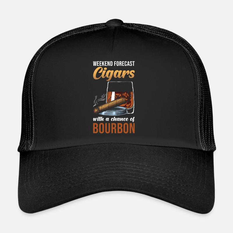 Cigar Whisky Bourbon Lover Casquette trucker 