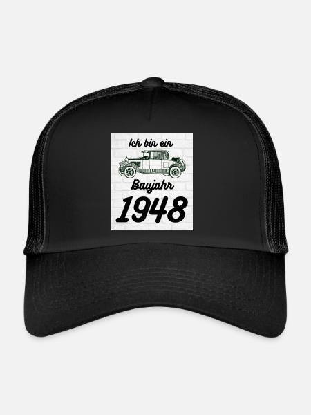 Oldtimer 1948 - Trucker Cap - Schwarz/Schwarz