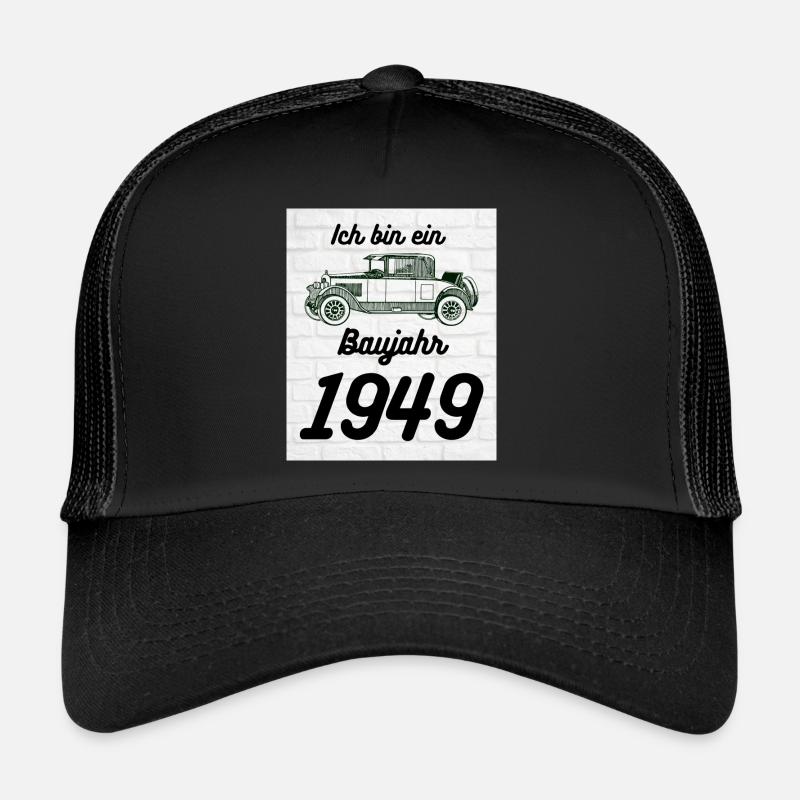 Oldtimer 1949 - Trucker Cap - Schwarz/Schwarz