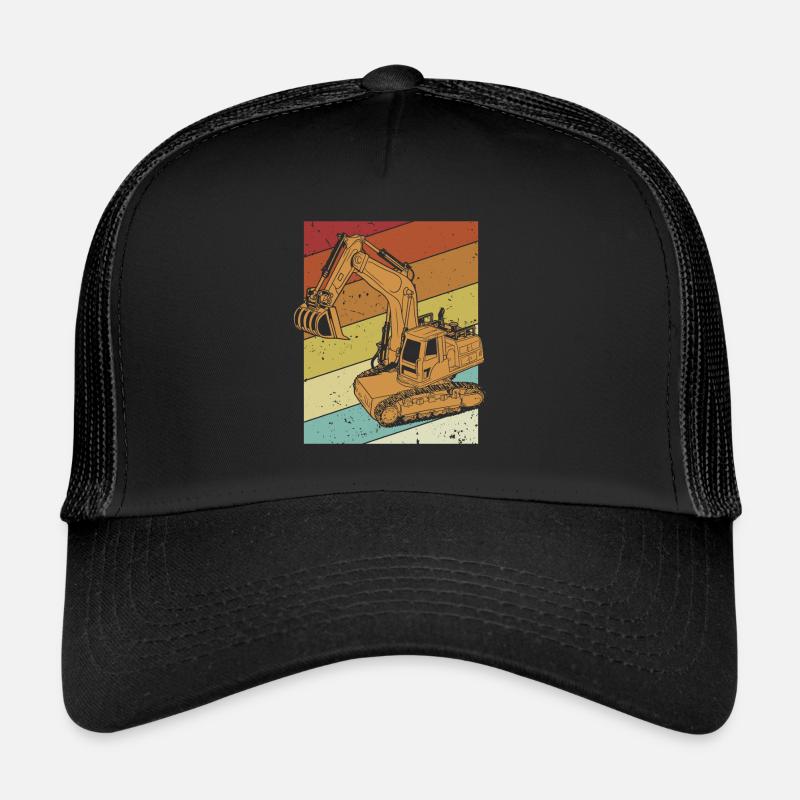 Retro Excavator Seilbagger Raupenbagger Trucker Cap