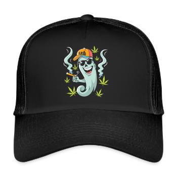 High Spirits - L’ joyeux du cannabis - Casquette trucker  - noir/noir - Devant
