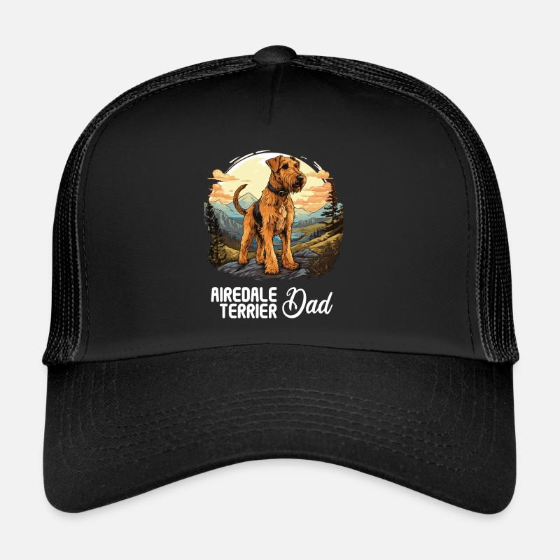 Chien Airedale Terrier Casquette trucker 