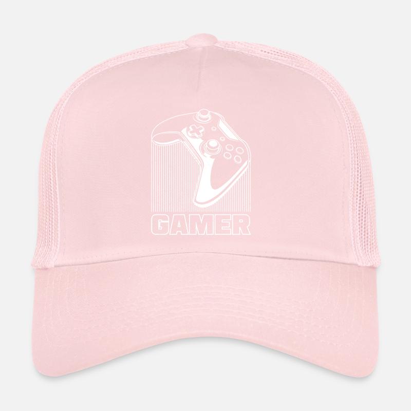 Gamer Gamer Video Games Controller Game Console Trucker Cap