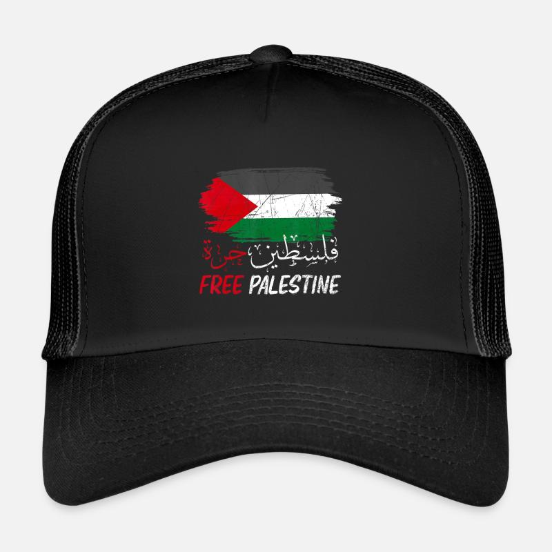 Free Palestine - Trucker Cap - black/black