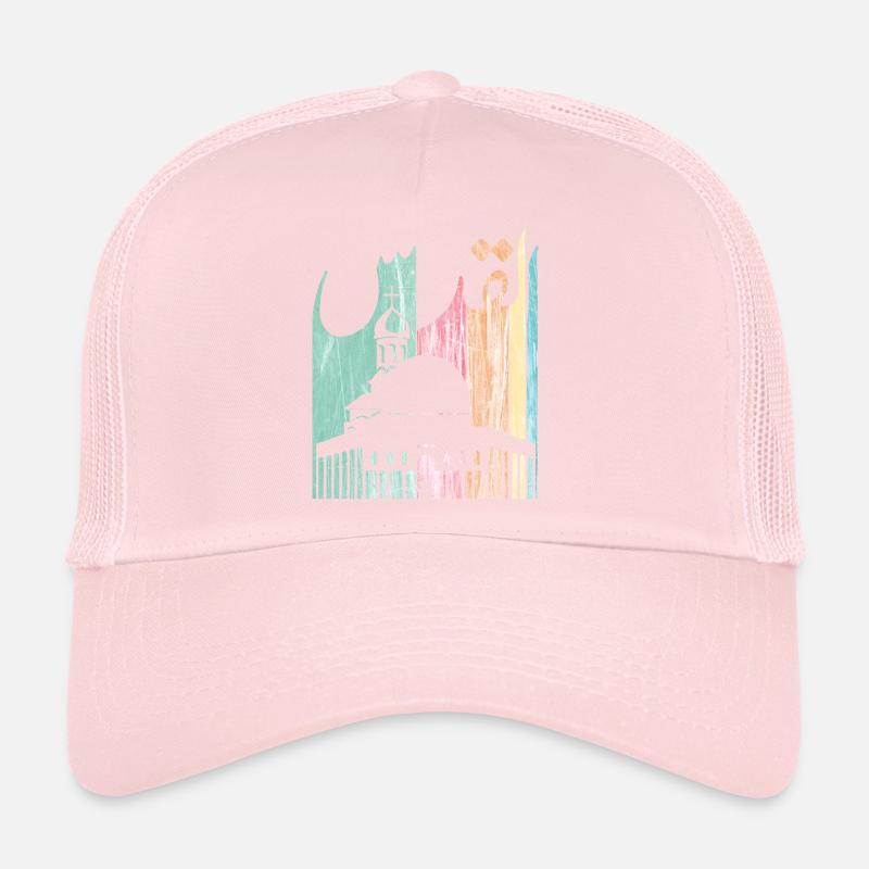 Jérusalem en langue arabe (Al Quds) القدس Casquette trucker 