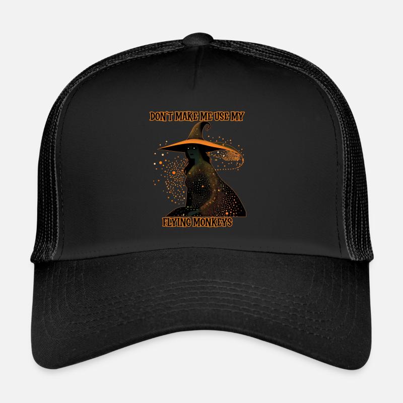 Witch silhouette, Flying Monkeys Trucker Cap