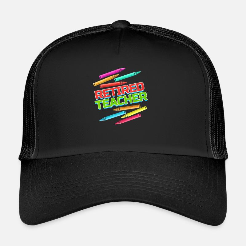 Lehrer im Ruhestand Lehrerin Geschenk Schule - Trucker Cap - Schwarz/Schwarz