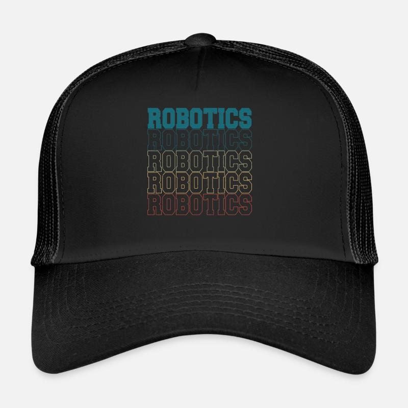 Robotics Cool Retro Build Robot Droid Builder Trucker Cap