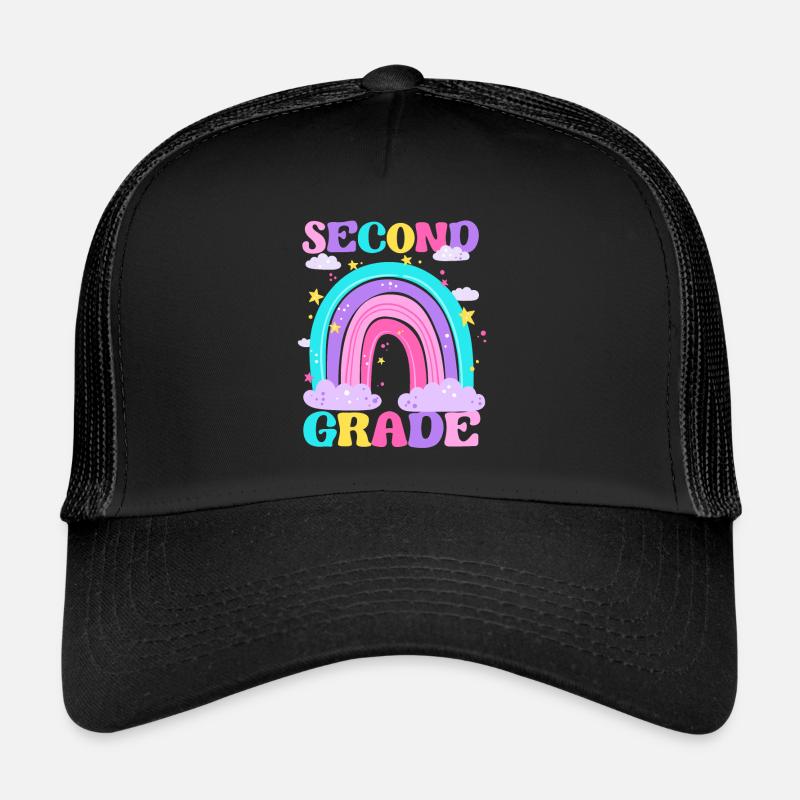 Deuxième année 2e arc-en-ciel enseignant élève 100e Casquette trucker 