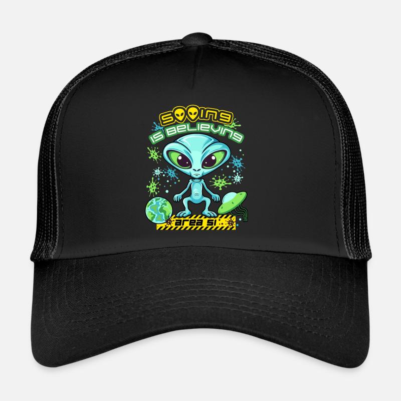 Zone 51 Alien, Extraterrestres Dire, Planète vaisseau spatial Casquette trucker 
