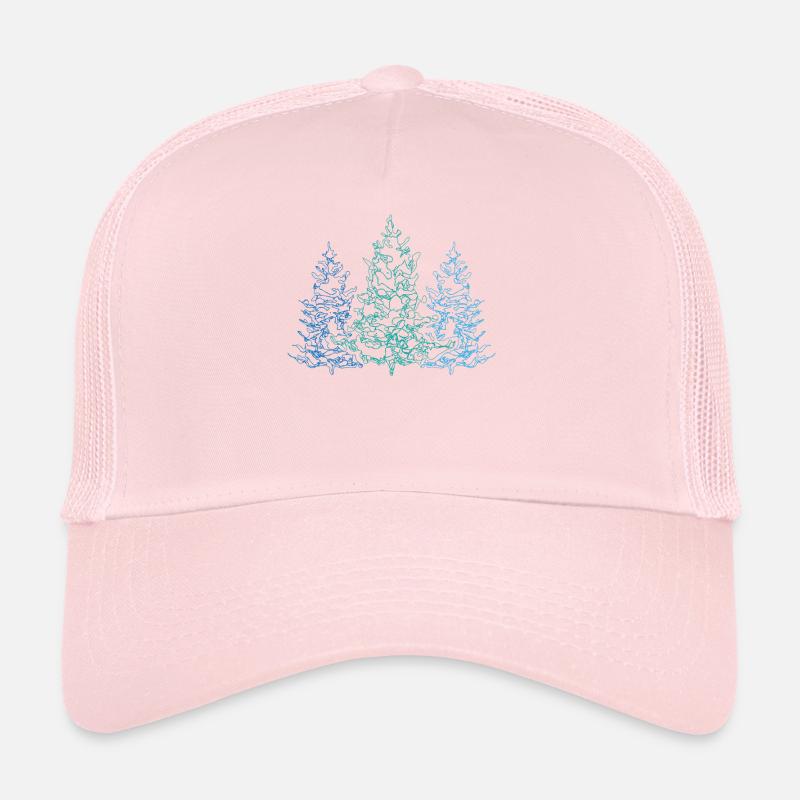 Line Art Schwarzwald Tannenbaum Forstwirtschaft Trucker Cap